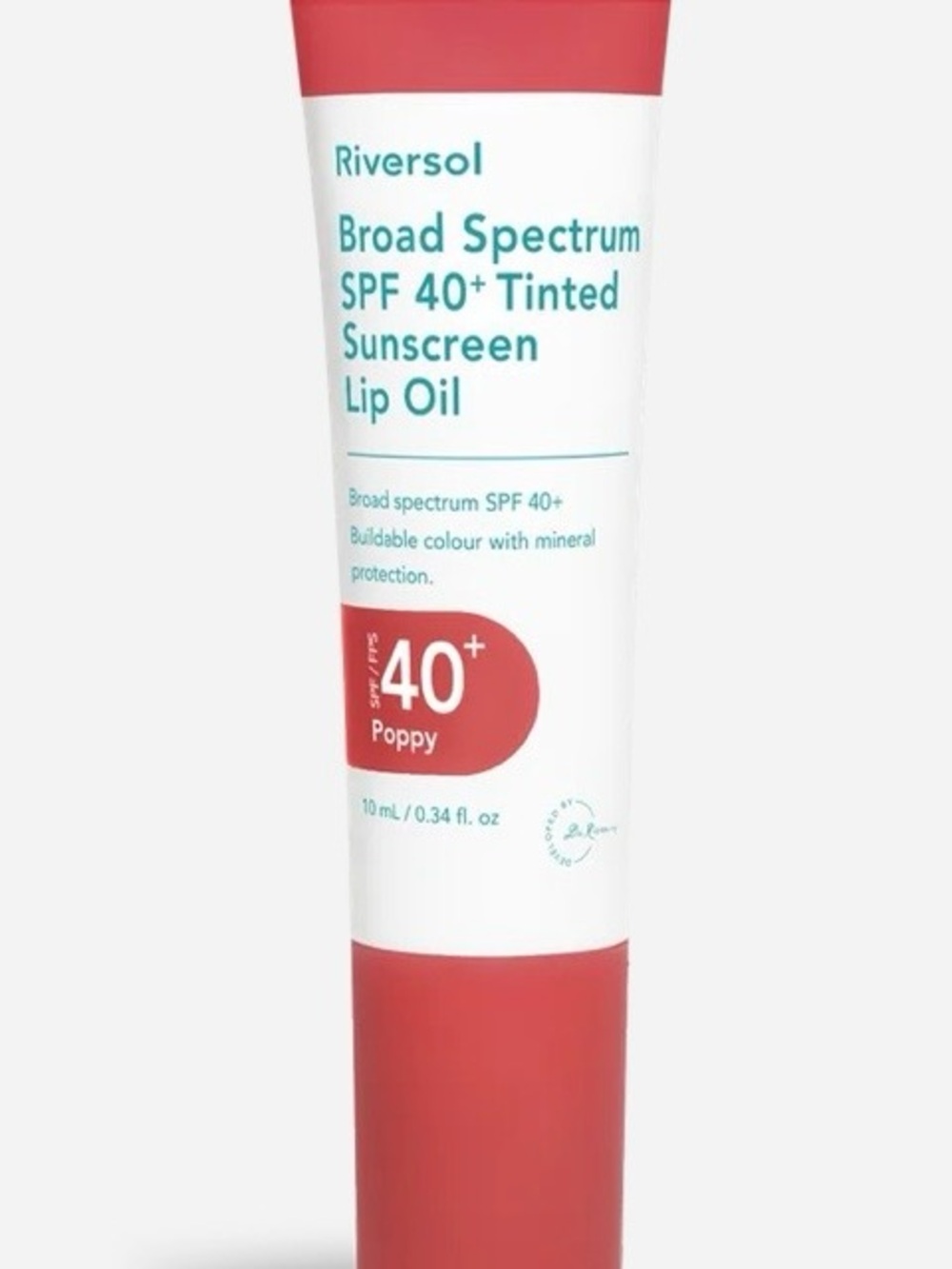 Riversol SPF 40+ Tinted Sunscreen Lip Oil — Poppy Red